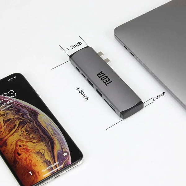 Pbuddy USB C Hub MacBook Pro Adapter with Type-C Pass-Through Charging 40Gbs Thunderbolt 3 SD/TF Card Reader and 2 USB 3.0 for Newest 13 or 15 MacBook Pro 2017 and 2016 (Space Grey) Pbuddy USB C Hub MacBook Pro Adapter with Type-C Pass-Through Charging 40Gbs Thunderbolt 3 SD/TF Card Reader and 2 USB 3.0 for Newest 13 or 15 MacBook Pro 2017 and 2016 (Space Grey)